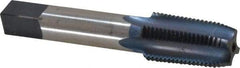 Reiff & Nestor - 1/8-27 NPT Thread, 4 Flute Standard Pipe Tap - 2-1/8" OAL, 3/4" Thread Length, 5/16" Shank Diam, Blue Diamond Finish, High Speed Steel - Exact Industrial Supply