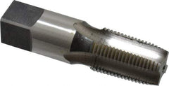 Reiff & Nestor - 3/8-18 NPTF Thread, 4 Flute Standard Pipe Tap - 2-9/16" OAL, 1-1/16" Thread Length, 0.7" Shank Diam, Oxide Finish, High Speed Steel - Exact Industrial Supply