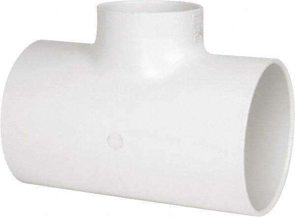 Value Collection - 6 x 6 x 4" PVC Plastic Pipe Reducing Tee - Schedule 40, All Slip End Connections - Industrial Tool & Supply
