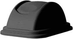 Rubbermaid - Dome Lid for Use with Rectangular Trash Cans - Black, Polypropylene, For Untouchable Trash Cans - Industrial Tool & Supply