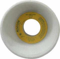 Norton - 4" Diam, 1-1/4" Hole Size, 1-1/2" Overall Thickness, 60 Grit, Type 11 Tool & Cutter Grinding Wheel - Medium Grade, Aluminum Oxide, K Hardness, Vitrified Bond, 5,730 RPM - Industrial Tool & Supply
