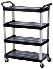 Rubbermaid - 300 Lb Capacity, 20" Wide x 40-5/8" Long x 37-13/16" High Standard Utility Cart - 4 Shelf, Plastic - Industrial Tool & Supply