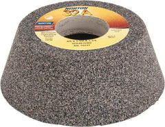 Norton - 4" Diam, 1-1/4" Hole Size, 1-1/2" Overall Thickness, 46 Grit, Type 11 Tool & Cutter Grinding Wheel - Coarse Grade, Aluminum Oxide, I Hardness, Vitrified Bond, 5,730 RPM - Industrial Tool & Supply