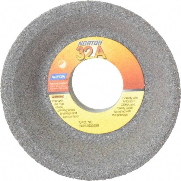 Norton - 4" Diam, 1-1/4" Hole Size, 1-1/2" Overall Thickness, 60 Grit, Type 11 Tool & Cutter Grinding Wheel - Medium Grade, Aluminum Oxide, J Hardness, Vitrified Bond, 5,730 RPM - Industrial Tool & Supply