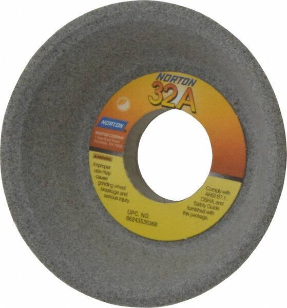 Norton - 4" Diam, 1-1/4" Hole Size, 1-1/2" Overall Thickness, 80 Grit, Type 11 Tool & Cutter Grinding Wheel - Medium Grade, Aluminum Oxide, K Hardness, Vitrified Bond, 5,730 RPM - Industrial Tool & Supply