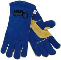 MCR Safety - Size XL Cotton/Foam Lined Cowhide Welding Glove - 13" OAL, Slip-On Cuff, Wing Thumb, For General Welding - Industrial Tool & Supply