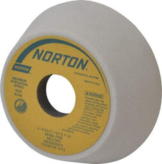 Norton - 5" Diam, 1-1/4" Hole Size, 1-3/4" Overall Thickness, 60 Grit, Type 11 Tool & Cutter Grinding Wheel - Medium Grade, Aluminum Oxide, J Hardness, Vitrified Bond, 4,585 RPM - Industrial Tool & Supply