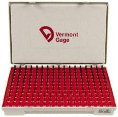 Vermont Gage - 190 Piece, 0.0615-0.2505 Inch Diameter Plug and Pin Gage Set - Plus 0.0002 Inch Tolerance, Class ZZ - Industrial Tool & Supply
