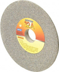 Norton - 4" Diam, 3/4" Hole Size, 1/2" Overall Thickness, 60 Grit, Type 12 Tool & Cutter Grinding Wheel - Medium Grade, Aluminum Oxide, K Hardness, Vitrified Bond, 6,210 RPM - Industrial Tool & Supply