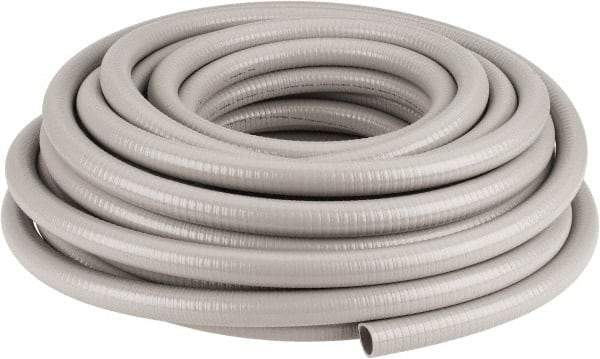 Hubbell Wiring Device-Kellems - 1" Trade Size, 100' Long, Flexible Liquidtight Conduit - PVC, 26mm ID, Gray - Industrial Tool & Supply