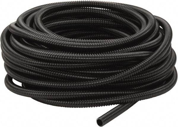 Hubbell Wiring Device-Kellems - 1/2" Trade Size, 100' Long, Flexible Liquidtight Conduit - PVC, 16.1mm ID, Black - Industrial Tool & Supply