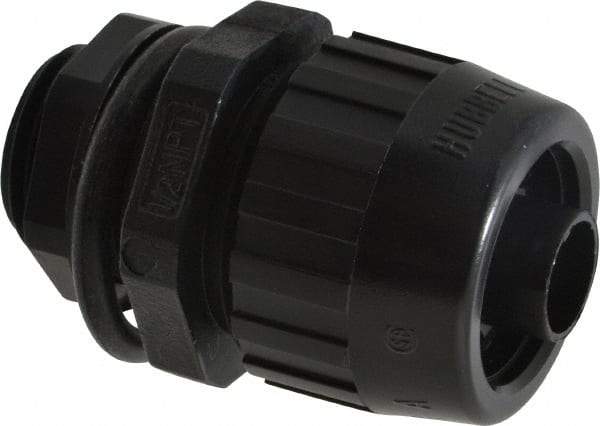 Hubbell Wiring Device-Kellems - 3/8" Trade, Nylon Compression Flexible Liquidtight Conduit Connector - Noninsulated - Industrial Tool & Supply