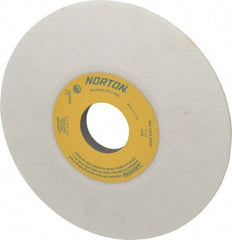 Norton - 6" Diam, 1-1/4" Hole Size, 1/2" Overall Thickness, 60 Grit, Type 12 Tool & Cutter Grinding Wheel - Medium Grade, Aluminum Oxide, J Hardness, Vitrified Bond, 4,140 RPM - Industrial Tool & Supply