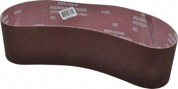 Norton - 4" Wide x 36" OAL, 50 Grit, Aluminum Oxide Abrasive Belt - Aluminum Oxide, Coarse, Coated, X Weighted Cloth Backing, Series R228 - Industrial Tool & Supply