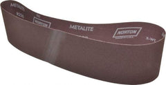 Norton - 4" Wide x 36" OAL, 180 Grit, Aluminum Oxide Abrasive Belt - Aluminum Oxide, Very Fine, Coated, X Weighted Cloth Backing, Series R228 - Industrial Tool & Supply