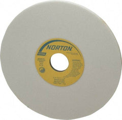 Norton - 8" Diam x 1-1/4" Hole x 1/4" Thick, K Hardness, 60 Grit Surface Grinding Wheel - Aluminum Oxide, Type 1, Medium Grade, 3,600 Max RPM, Vitrified Bond, No Recess - Industrial Tool & Supply