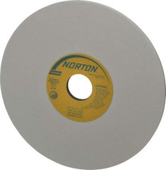 Norton - 8" Diam x 1-1/4" Hole x 1/4" Thick, I Hardness, 100 Grit Surface Grinding Wheel - Aluminum Oxide, Type 1, Fine Grade, 3,600 Max RPM, Vitrified Bond, No Recess - Industrial Tool & Supply