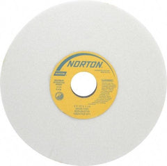 Norton - 8" Diam x 1-1/4" Hole x 1/2" Thick, I Hardness, 46 Grit Surface Grinding Wheel - Aluminum Oxide, Type 1, Coarse Grade, 3,105 Max RPM, Vitrified Bond, No Recess - Industrial Tool & Supply