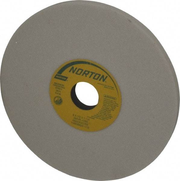 Norton - 8" Diam x 1-1/4" Hole x 1/2" Thick, J Hardness, 46 Grit Surface Grinding Wheel - Aluminum Oxide, Type 1, Coarse Grade, 3,600 Max RPM, Vitrified Bond, No Recess - Industrial Tool & Supply
