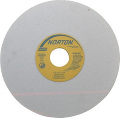 Norton - 8" Diam x 1-1/4" Hole x 1/2" Thick, I Hardness, 60 Grit Surface Grinding Wheel - Aluminum Oxide, Type 1, Medium Grade, 3,600 Max RPM, Vitrified Bond, No Recess - Industrial Tool & Supply