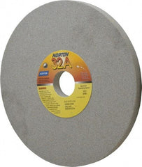 Norton - 8" Diam x 1-1/4" Hole x 1/2" Thick, I Hardness, 80 Grit Surface Grinding Wheel - Aluminum Oxide, Type 1, Medium Grade, 3,600 Max RPM, Vitrified Bond, No Recess - Industrial Tool & Supply