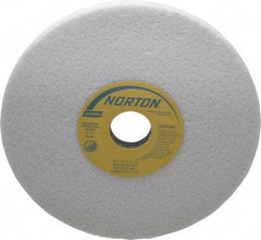 Norton - 8" Diam x 1-1/4" Hole x 1/2" Thick, H Hardness, 46 Grit Surface Grinding Wheel - Aluminum Oxide, Type 1, Coarse Grade, 3,105 Max RPM, Vitrified Bond, No Recess - Industrial Tool & Supply