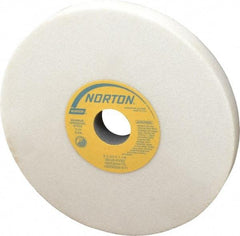 Norton - 8" Diam x 1-1/4" Hole x 3/4" Thick, H Hardness, 46 Grit Surface Grinding Wheel - Aluminum Oxide, Type 1, Coarse Grade, 3,105 Max RPM, Vitrified Bond, No Recess - Industrial Tool & Supply