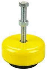 Tech Products - 4500 Lb Capacity, M20x2.5 Thread, Steel Stud, Studded Socket Mount Leveling Mount - 5" Stud Length, 160mm Base Diam, Neoprene Pad, 20mm Hex - Industrial Tool & Supply