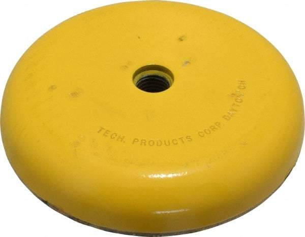 Tech Products - 4500 Lb Capacity, 3/4-10 Thread, Steel Stud, Studded Socket Mount Leveling Mount - 5" Stud Length, 6-1/4" Base Diam, Neoprene Pad, 3/4" Hex - Industrial Tool & Supply