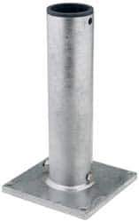 THERN - 8 Inches Long x 8 Inches Wide x 14.56 Inches Deep x 1/2 Inches Thick Davit Crane Pedestal/Socket Base - 7 Inches Distance Between Mounting Hole Centers, 0.41 Inches Hole Diameter, Galvanized Finish - Industrial Tool & Supply