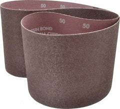Norton - 6" Wide x 48" OAL, 50 Grit, Aluminum Oxide Abrasive Belt - Aluminum Oxide, Coarse, Coated, X Weighted Cloth Backing - Industrial Tool & Supply