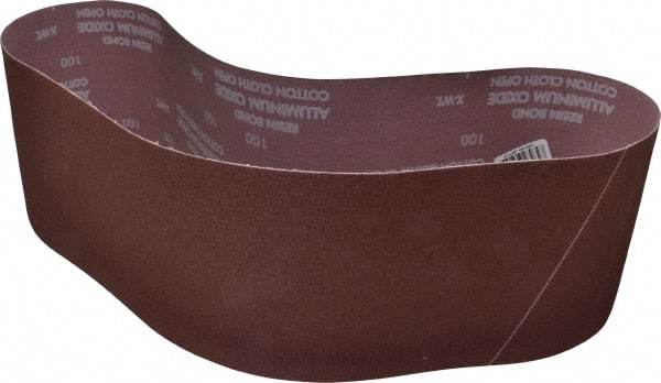 Norton - 6" Wide x 48" OAL, 100 Grit, Aluminum Oxide Abrasive Belt - Aluminum Oxide, Fine, Coated, X Weighted Cloth Backing, Series R228 - Industrial Tool & Supply