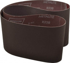 Norton - 6" Wide x 48" OAL, 320 Grit, Aluminum Oxide Abrasive Belt - Aluminum Oxide, Extra Fine, Coated, X Weighted Cloth Backing, Series R228 - Industrial Tool & Supply