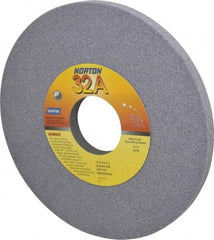 Norton - 12" Diam x 3" Hole x 3/4" Thick, I Hardness, 46 Grit Surface Grinding Wheel - Aluminum Oxide, Type 1, Coarse Grade, 2,070 Max RPM, Vitrified Bond, No Recess - Industrial Tool & Supply