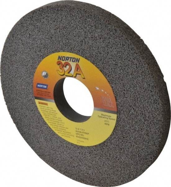Norton - 12" Diam x 3" Hole x 1" Thick, H Hardness, 46 Grit Surface Grinding Wheel - Aluminum Oxide, Type 1, Coarse Grade, 2,070 Max RPM, Vitrified Bond, No Recess - Industrial Tool & Supply