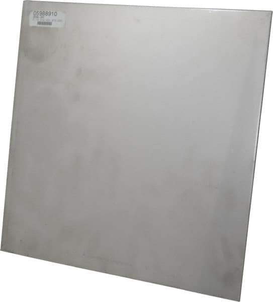 Made in USA - 0.12 Inch Thick x 12 Inch Wide x 12 Inch Long, 304 Stainless Steel Sheet - Cold Rolled, Bright Finish, #2B - Industrial Tool & Supply