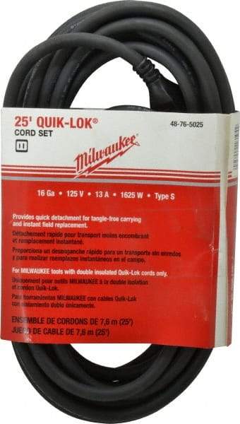 Milwaukee Tool - Power Drill Quik-Lok Cord Set - For All Magnum Drills - Industrial Tool & Supply