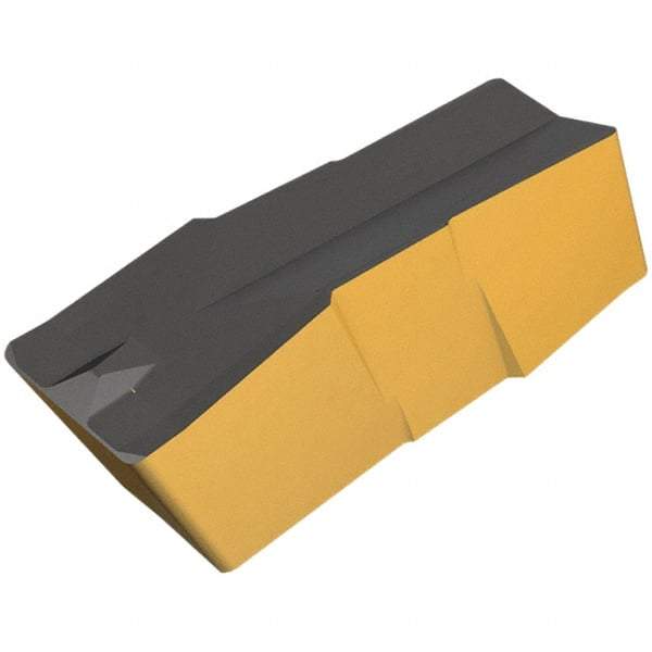 Iscar - 400E060GIP Grade IC428, 4mm Cutting Width Carbide Grooving Insert - 13mm Max Depth of Cut, Neutral, 0.6mm Corner Radius, TiC/Al2O3 Finish - Industrial Tool & Supply