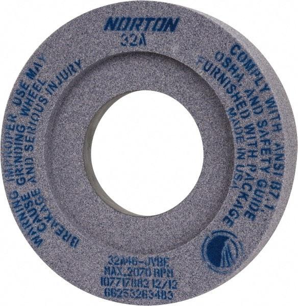 Norton - 12" Diam x 5" Hole x 2" Thick, J Hardness, 46 Grit Surface Grinding Wheel - Aluminum Oxide, Type 7, Coarse Grade, 2,070 Max RPM, Vitrified Bond, Two-Side Recess - Industrial Tool & Supply