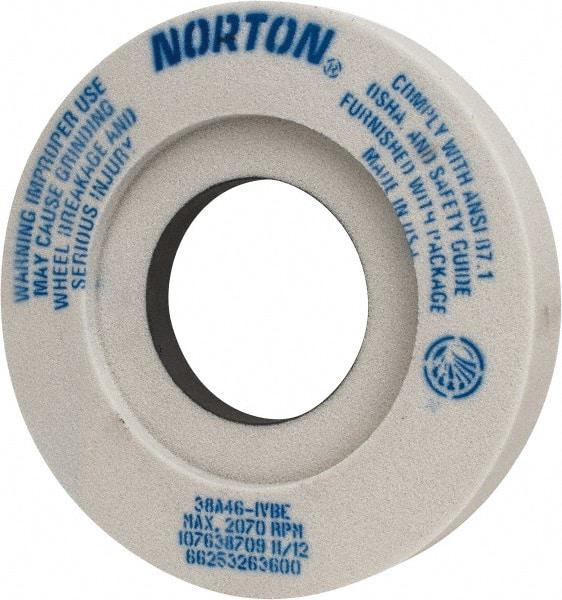 Norton - 12" Diam x 5" Hole x 2" Thick, I Hardness, 46 Grit Surface Grinding Wheel - Aluminum Oxide, Type 7, Coarse Grade, 2,070 Max RPM, Vitrified Bond, Two-Side Recess - Industrial Tool & Supply