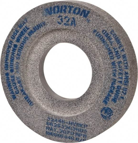 Norton - 12" Diam x 5" Hole x 2" Thick, H Hardness, 46 Grit Surface Grinding Wheel - Aluminum Oxide, Type 7, Coarse Grade, 2,070 Max RPM, Vitrified Bond, Two-Side Recess - Industrial Tool & Supply