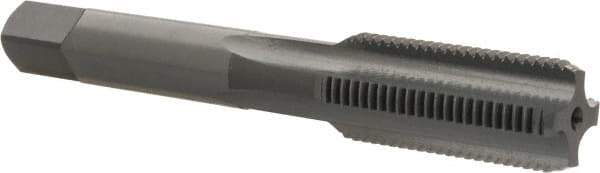 OSG - 9/16-18 UNF 4 Flute Oxide Finish High Speed Steel Straight Flute Standard Hand Tap - Bottoming, Right Hand Thread, 3-19/32" OAL, 1-21/32" Thread Length, H3 Limit, Oversize - Exact Industrial Supply
