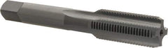 OSG - 9/16-18 UNF 4 Flute Oxide Finish High Speed Steel Straight Flute Standard Hand Tap - Bottoming, Right Hand Thread, 3-19/32" OAL, 1-21/32" Thread Length, H3 Limit, Oversize - Exact Industrial Supply