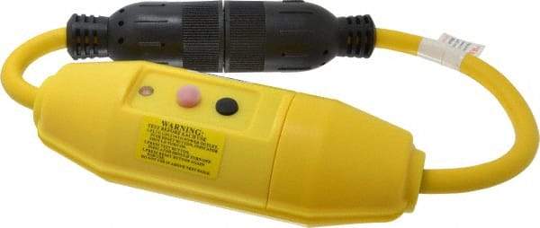 Tower - 1 Outlet, 125 Volt, 20 Amp Rating, Inline, Manual, Industrial GFCI - 2 Ft. Long Cord, 5-20 P and R NEMA Configuration, Switch, Pilot Light, Plastic Housing - Industrial Tool & Supply