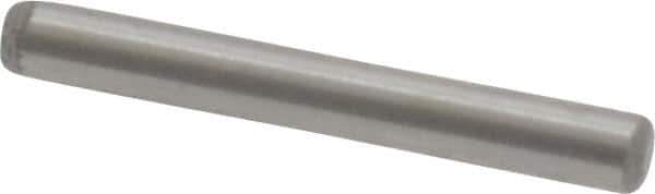 Value Collection - 1/16" Diam x 1/2" Pin Length Grade 8 Alloy Steel Standard Dowel Pin - C 50-58 Hardness, 800 Lb Breaking Strength, 1 Beveled & 1 Rounded End - Industrial Tool & Supply
