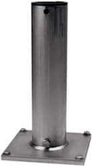 THERN - 8 Inches Long x 8 Inches Wide x 14.56 Inches Deep x 1/2 Inches Thick Davit Crane Pedestal/Socket Base - 7 Inches Distance Between Mounting Hole Centers, 0.41 Inches Hole Diameter, Stainless Steel Finish - Industrial Tool & Supply