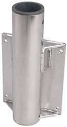 THERN - 8 Inches Long x 3.88 Inches Wide x 14.56 Inches Deep x 1/2 Inches Thick Davit Crane Wall Mount Base - 7 Inches Distance Between Mounting Hole Centers, 0.41 Inches Hole Diameter, Stainless Steel Finish - Industrial Tool & Supply