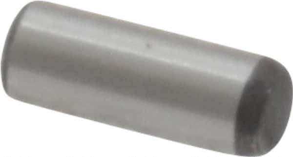 Value Collection - 3/32" Diam x 1/4" Pin Length Grade 8 Alloy Steel Standard Dowel Pin - C 50-58 Hardness, 1,800 Lb Breaking Strength, 1 Beveled & 1 Rounded End - Industrial Tool & Supply