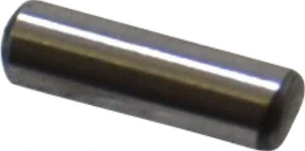 Value Collection - 3/32" Diam x 5/16" Pin Length Grade 8 Alloy Steel Standard Dowel Pin - C 50-58 Hardness, 1,800 Lb Breaking Strength, 1 Beveled & 1 Rounded End - Industrial Tool & Supply