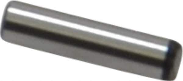 Value Collection - 3/32" Diam x 3/8" Pin Length Grade 8 Alloy Steel Standard Dowel Pin - C 50-58 Hardness, 1,800 Lb Breaking Strength, 1 Beveled & 1 Rounded End - Industrial Tool & Supply